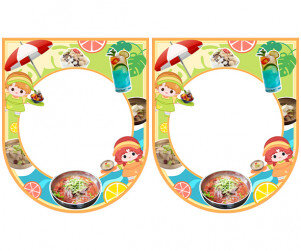 [개별도안] 시원한 여름 음식 가게 가랜드