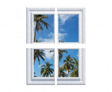 여름 창문 만들기 (야자수)