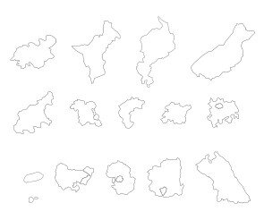 우리나라 도별 지도(도 개별)(색칠)