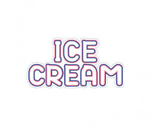 아이스크림 글씨 로고