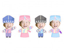 한복 입은 아이 합성이미지