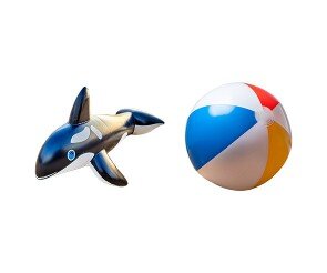 여름 용품(돌고래 튜브,비치볼)