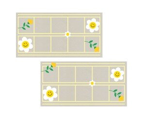 데이지 꽃 원고지(두 줄)