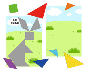 동물 칠교놀이(토끼)