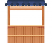 송편 가게 가판대