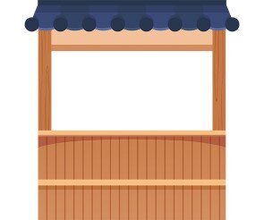 송편 가게 가판대