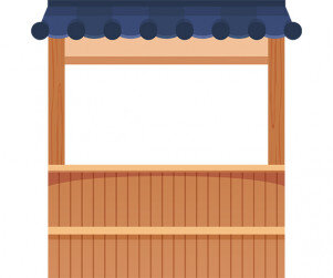 송편 가게 가판대