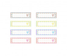 체크 하트 이름표