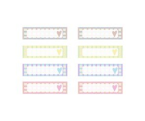 체크 하트 이름표