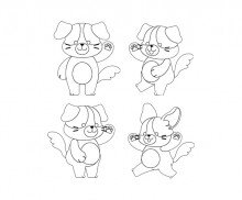 강아지 색칠 모음