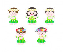 훌라춤 추는 아이