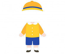 원복 입은 아이 합성이미지