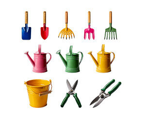 원예용 도구(가위,모종삽,갈퀴,물뿌리개,양동이)