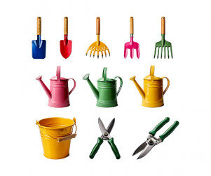 원예용 도구(가위,모종삽,갈퀴,물뿌리개,양동이)