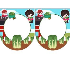 [개별도안] 배추를 뽑아요 가랜드