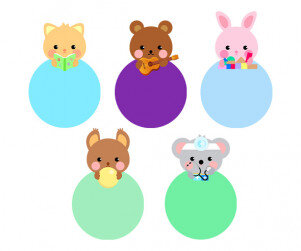 동물 영역판(원)(문구없음)