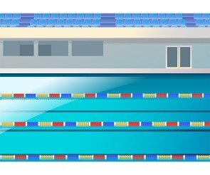 올림픽 수영 경기장 배경