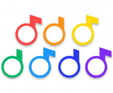 [개별도안] 무지개 음표 가랜드