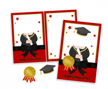 학사모 합성 카드