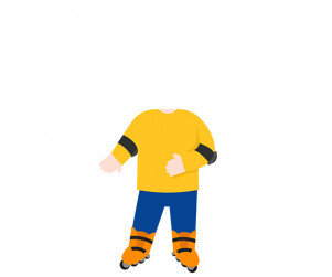 롤러스케이트 타는 아이 합성이미지