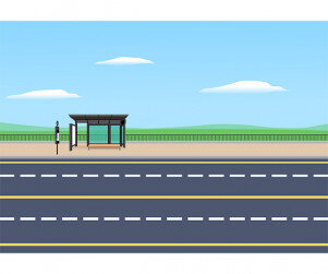 버스 정류장 배경