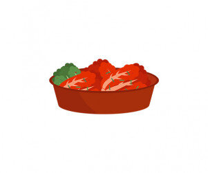 대야에 있는 김치