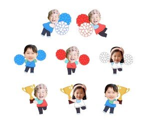 운동회 하는 아이 합성이미지