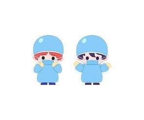 수술복 입은 아이