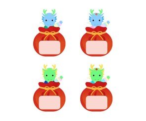 복주머니 속 청룡(한복) 라벨