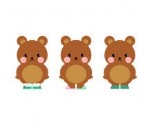 겨울 용품 한 곰돌이