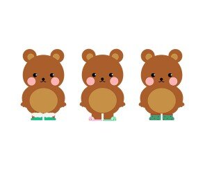 겨울 용품 한 곰돌이