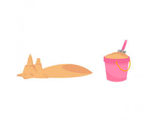 모래 바구니와 모래