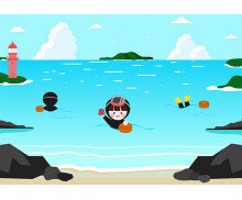 제주도 바다 배경