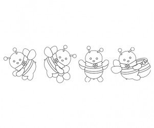 꿀벌 색칠 모음