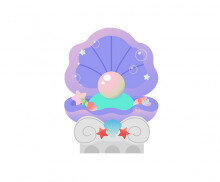 [개별도안] 보라 조개 포토존