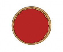 소스 바른 도우