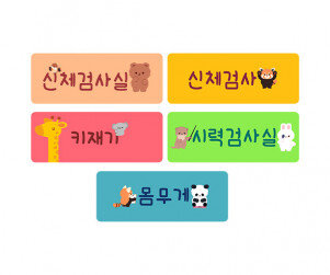 신체 검사 이름표