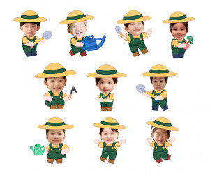 나무 심는 아이 합성이미지