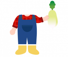 무 뽑는 아이 합성이미지