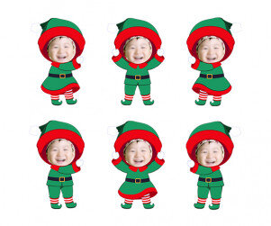 산타 요정 합성이미지(초록)