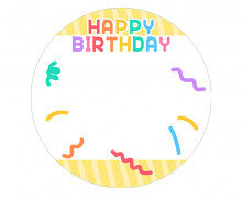 HAPPY BIRTHDAY 폭죽 라벨