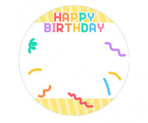 HAPPY BIRTHDAY 폭죽 라벨