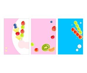 탕후루 가게 광고 포스터(문구없음)