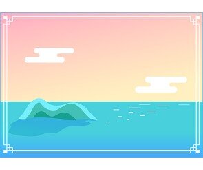 바다 새해 배경