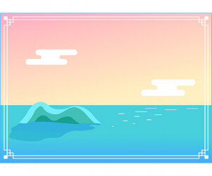 바다 새해 배경