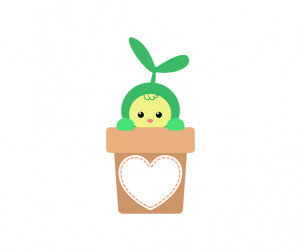 화분 속 새싹 이름표