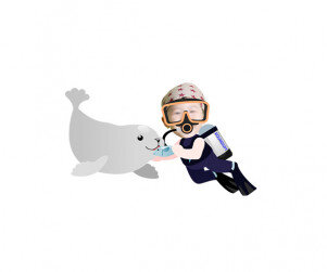 먹이 주는 아이 합성이미지