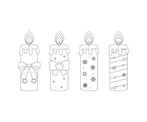 겨울 초 색칠 모음