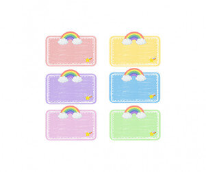 무지개 구름 이름표