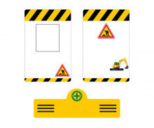 공사장 작업자 명찰(문구없음)